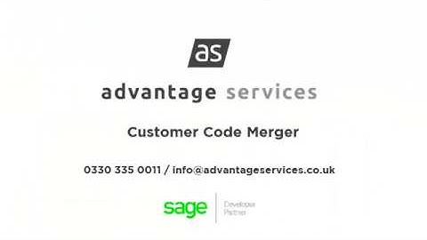 Customer Code Merger for Sage 50 Accounts