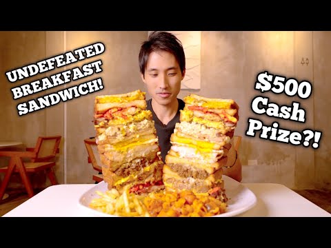 UNDEFEATED Breakfast Sandwich Challenge!   $500 CASH PRIZE?   Breakfast Grill Singapore!