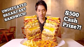 UNDEFEATED Breakfast Sandwich Challenge! | $500 CASH PRIZE? | Breakfast Grill Singapore!