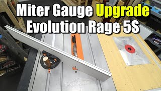 Miter Gauge Upgrade for Evolution Rage 5S Table Saw