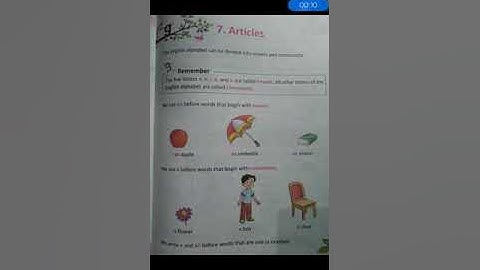 Subject-English Grammar, Class-1 chapter-7