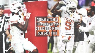 Texas WR ADONAI MITCHELL 2023 Highlights I 2024 NFL Draft