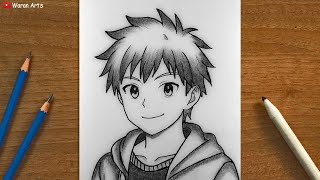 Easy Anime Drawing How To Draw An Anime Boy Step-By-Step Anime Drawing Tutorial
