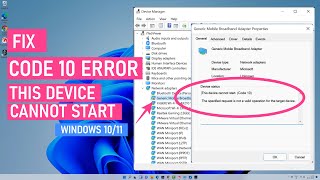 Fix This Device Cannot Start. (code 10) Error With WiFi & Other Drivers screenshot 3