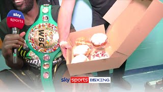 Lawrence Okolie's Post-Fight Interview Gatecrashed By Doughnut Delivery 🍩