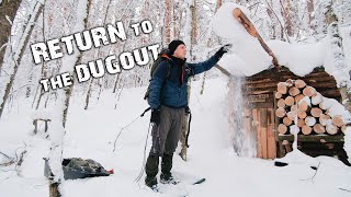 Has the DUGOUT survived after HEAVY SNOWFALLS? | Return to THE FOREST HOUSE | Making a WINDOW