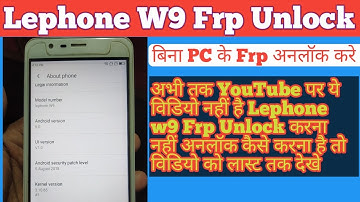 Lephone W9 Frp Unlock