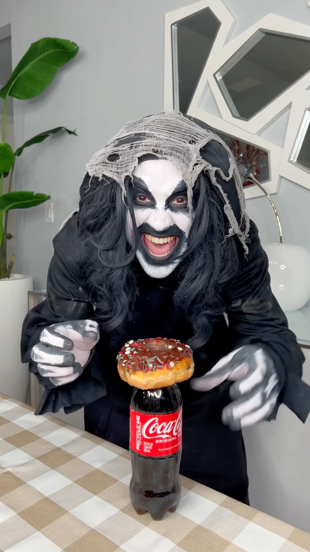 Monster finds coke and donut solution ?? #shorts