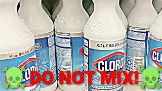 ⛔️ NEVER mix BLEACH with these CLEANERS💀🙀