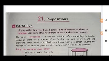 Class 3 Chapter 21 Prepositions