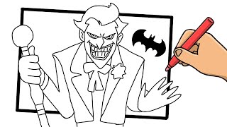 HOW TO DRAW JOKER - BATMAN VILLAIN DRAWING - BATMAN CARTOON DRAWING AND COLORING by PLAY DISNEY & FRIENDS - PlayDoh & Coloring for Kids 77,472 views 3 years ago 6 minutes, 21 seconds