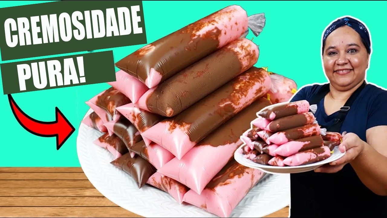 Geladinho Gourmet MORANGO com Nutella ECONÔMICO   !!