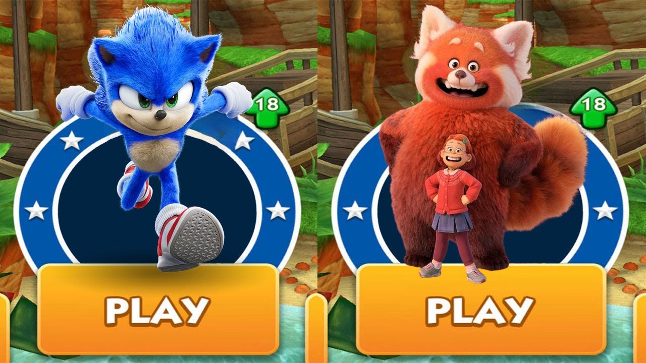 Sonic Dash vs Turning Red Craft Run - Movie Sonic vs All Bosses Zazz ...