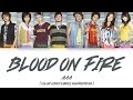 AAA - BLOOD on FIRE (Color Coded Lyrics Kan/Rom/Eng)