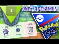 Rank 1 Trainer w/ only 3 Pokemon in GO Battle League for Pokemon GO // Very Interesting results