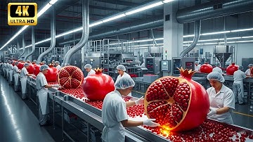 From Farm to Factory: The Most Modern Automated Pomegranate Juice Production Process! (Full Process)
