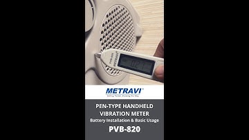 Metravi PVB 820 Pen type Vibration Meter Battery Installation & Basic Usage Video