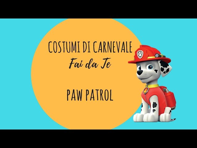 Costumi di Carnevale Fai da te - Paw Patrol 