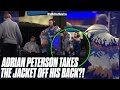 Adrian Peterson Takes Boston Connor's Jacket Live On Radio Row?!