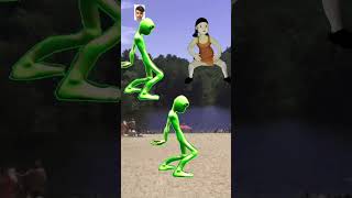 Green Alian VS Squid Game 😀😀 #squidgame #funny #dametucosita #greenalien #adrenaline #shorts