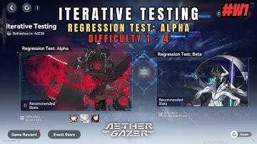[Aether Gazer] Iterative Testing: Regression Test Alpha - Halphas (Difficulty 1-4) #Week1