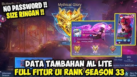 Data Open Ui Rank, Border Rank, dll Season 33 Terbaru | Data Tambahan Ui Rank Ml Lite