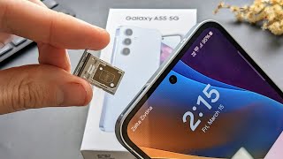 How to Insert SIM & Memory Card in Samsung Galaxy A55 5G  ( Dual SIM + Expand Storage )