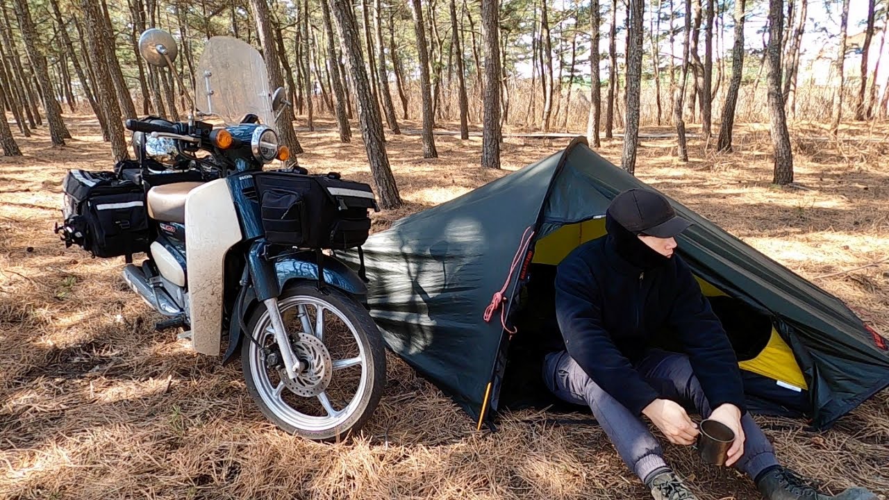 꼬소한 볼락이 있는 자급자족 모토캠핑
