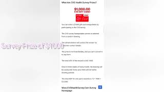 CVS Health Customer Satisfaction Survey at Cvshealthsurvey.page