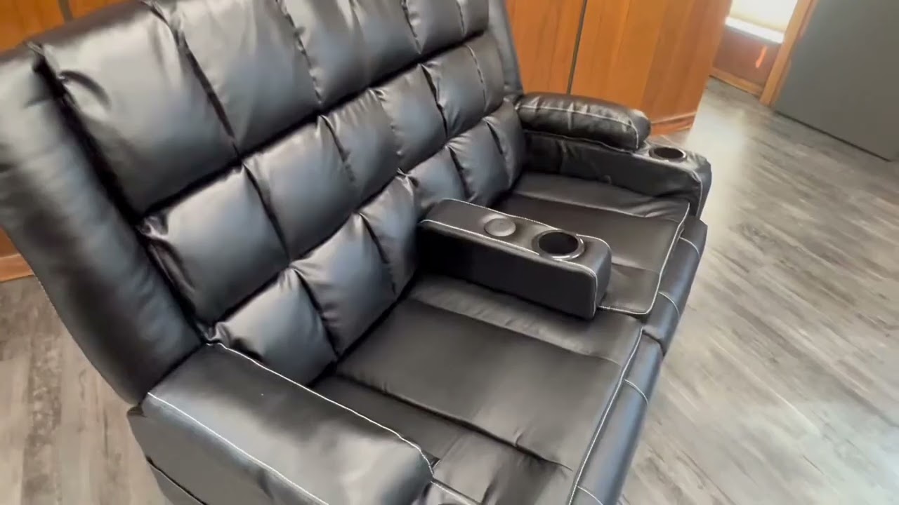 rv sofa wall hugger leather loveseat recliners