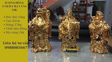 Tượng Đồng Tam Đa Mạ Vàng Cực Đẹp - 0988085667