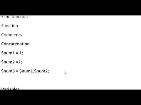 Part 18: Learning Programming (PHP Web Development) with Sammy Hegab - Variables & Concatenation