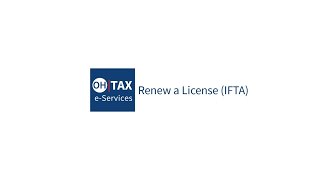 IFTA License Renewal - OH|TAX eServices