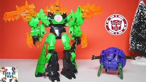 Grimlock vs Decepticon Back Transformers Robots in Disguise Toy Review Lots of Toys