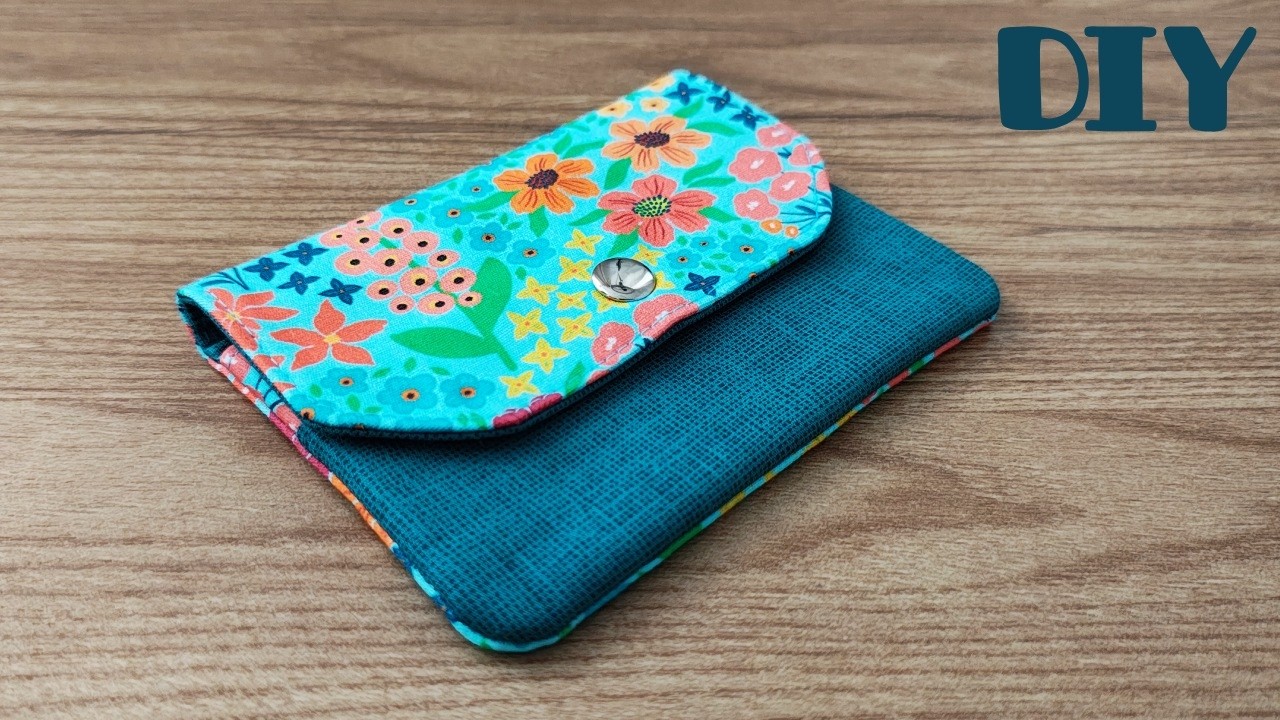Pequena por fora, espaçosa por dentro! Carteira de tecido passo a passo
