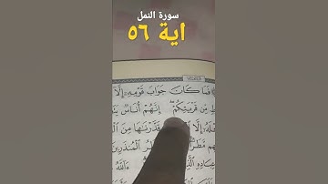 سورة النمل اية ٥٦