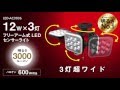 【12Wフリーアーム式LEDセンサーライト】LED-AC1012/2024/3036_2