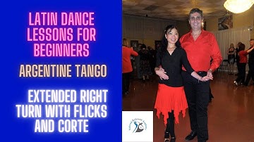 #argentinetango - Extended Right Turn, Flicks and Corte #tangoargentina #tango #tangodance #dance