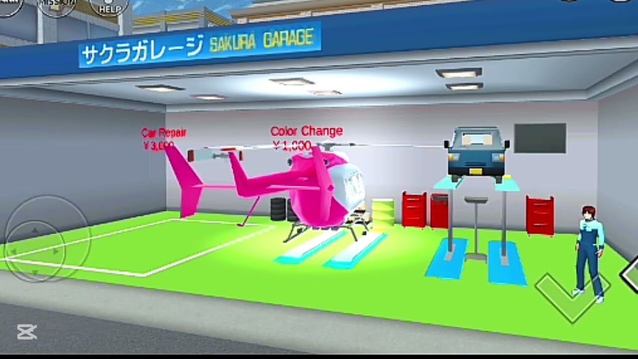How to change texture color of helicopter in sakura school simulator 