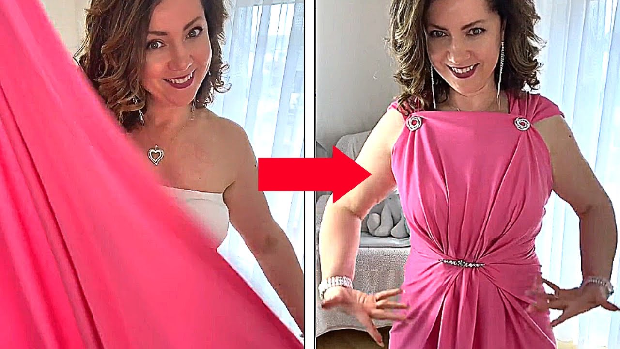 4 Awesome Ideas for Using a Scarf as an Evening Dress | Tips & Hacks for Women #44