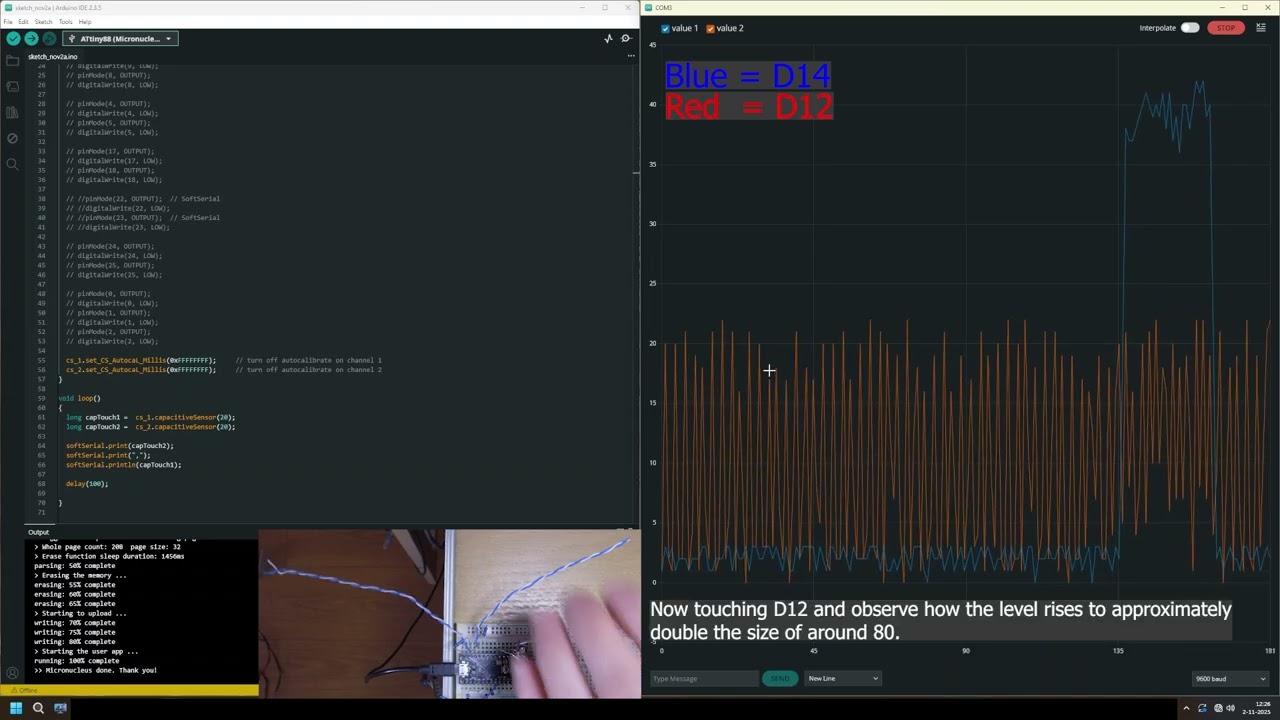 Arduino Capacitive Touch Sensor Stability Improvement