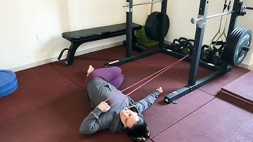 Lying Resistance Band T Spine Rotation