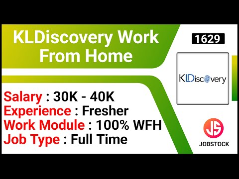 KLDiscovery Work From Home | Online Job At Home | Data Management Analyst Job