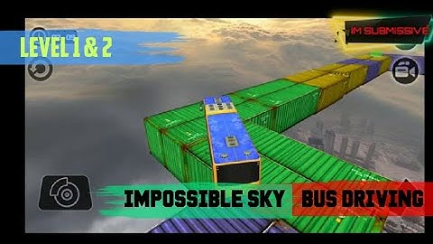 Impossible Sky Bus Driving - Bus Stunt Driving Level 1 & 2 GamePlay