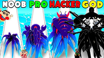 lNOOB VS PRO VS HACKER VS GOD IN VENOM RUN 3D WITH SHINCHAN & CHOP