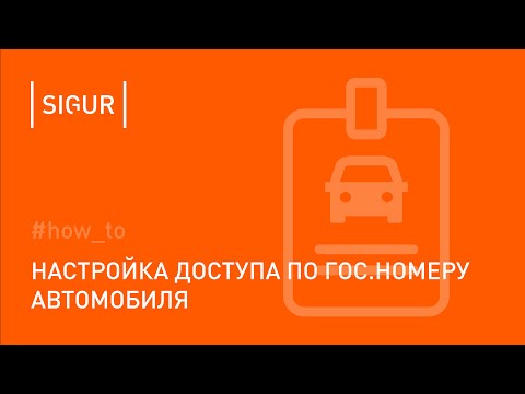 Как настроить доступ по автомобильному номеру