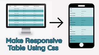 Responsive Table Creation Using Css And Html | Responsive Table | Make A Responsive Table Using CSS3