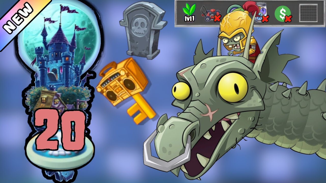 Plants vs Zombies 2 - Dark Ages Night 20 [Plants Lvl 1 & No Premium ...