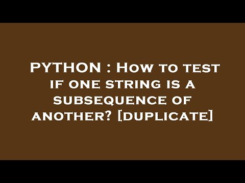 PYTHON : How