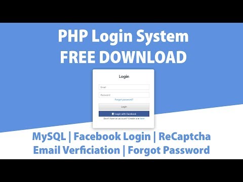 PHP Login System using MySQL Database, Facebook Login, ReCaptcha | FREE DOWNLOAD